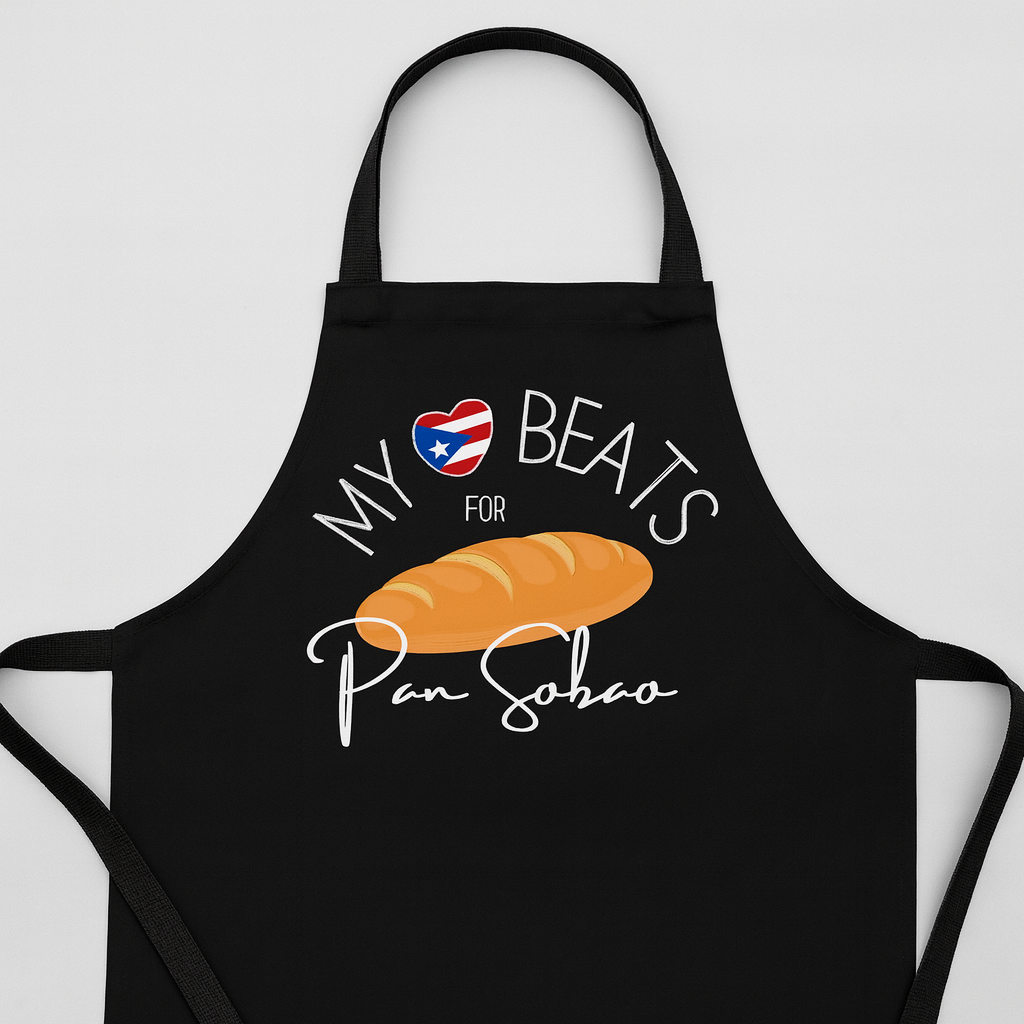 "My PR Heart Beats for Pan Sobao" Apron (Black)