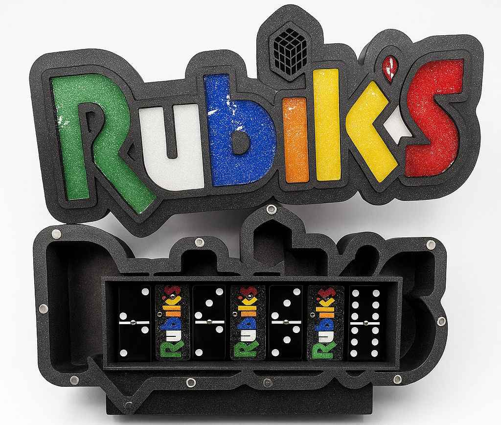 Rubik's Cube Domino Box Set with Matching Dominos