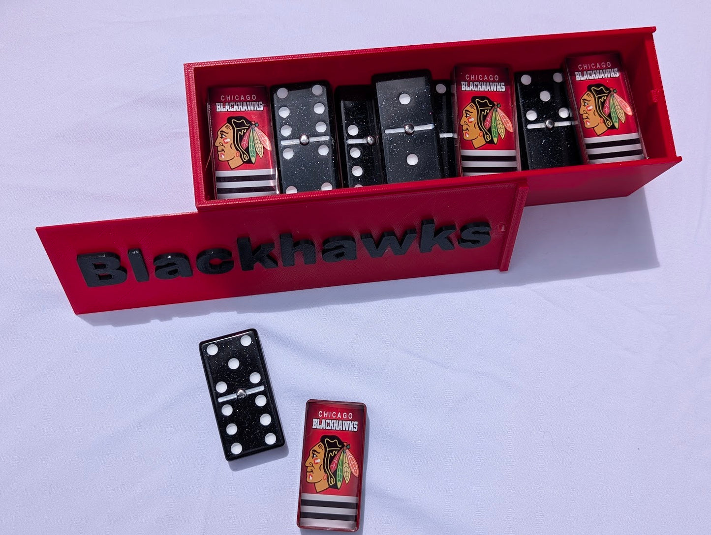 Chicago Blackhawks Dominos w/ Standard Rectangular Box