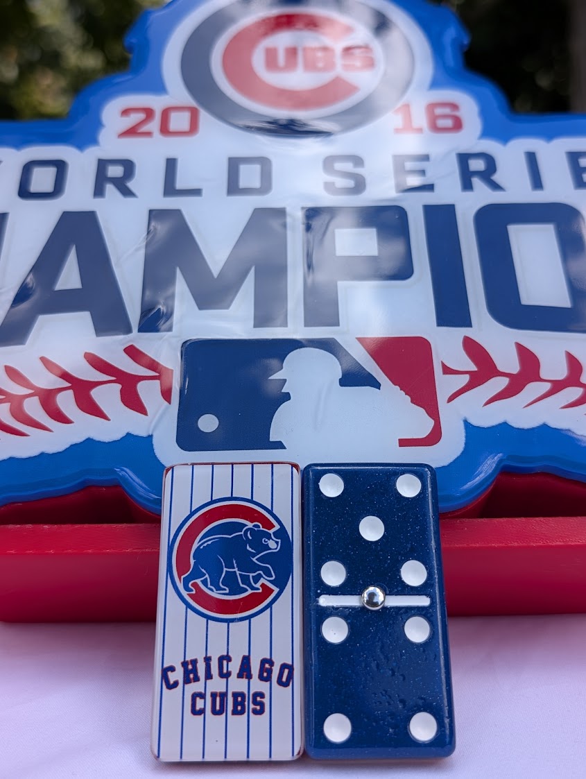 Chicago Cubs 2016 World Series Champions Domino Box Set with Matching Dominos