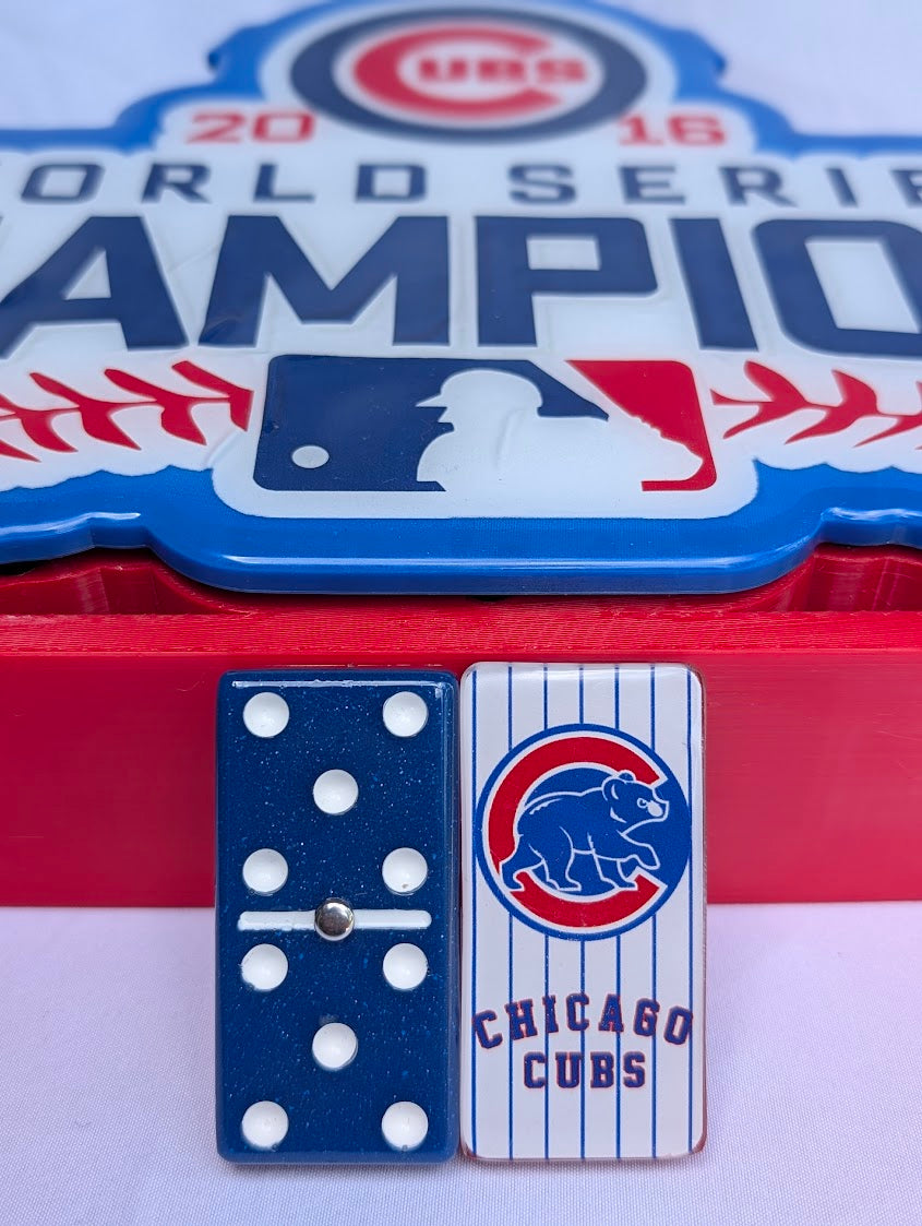 Chicago Cubs 2016 World Series Champions Domino Box Set with Matching Dominos